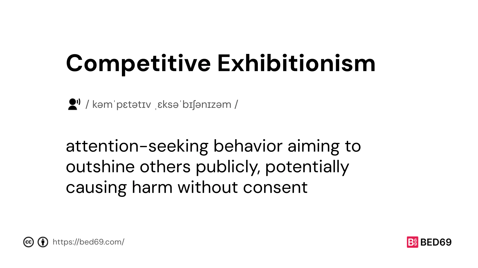 Competitive Exhibitionism - Word Definition