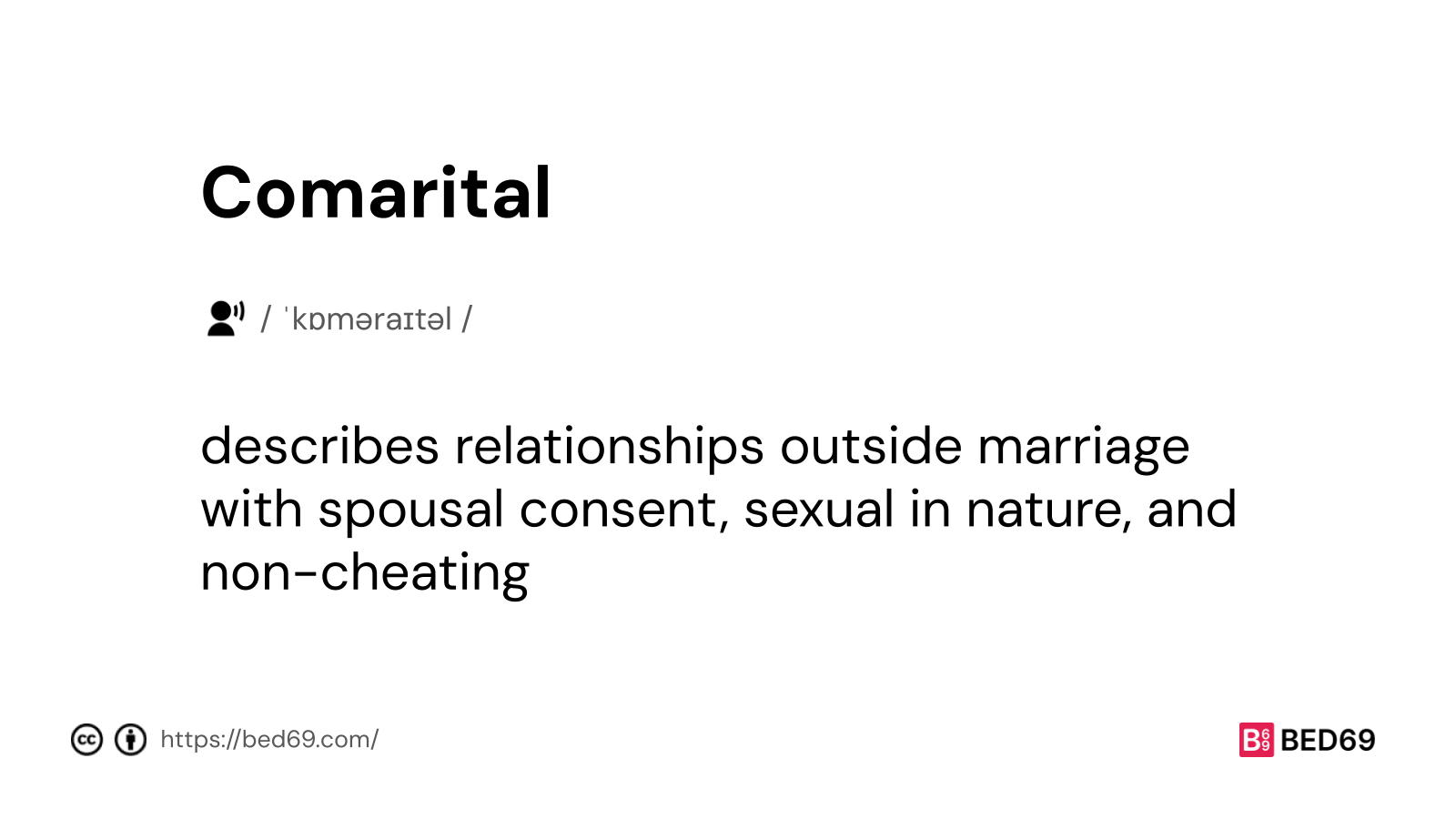 Comarital - Word Definition