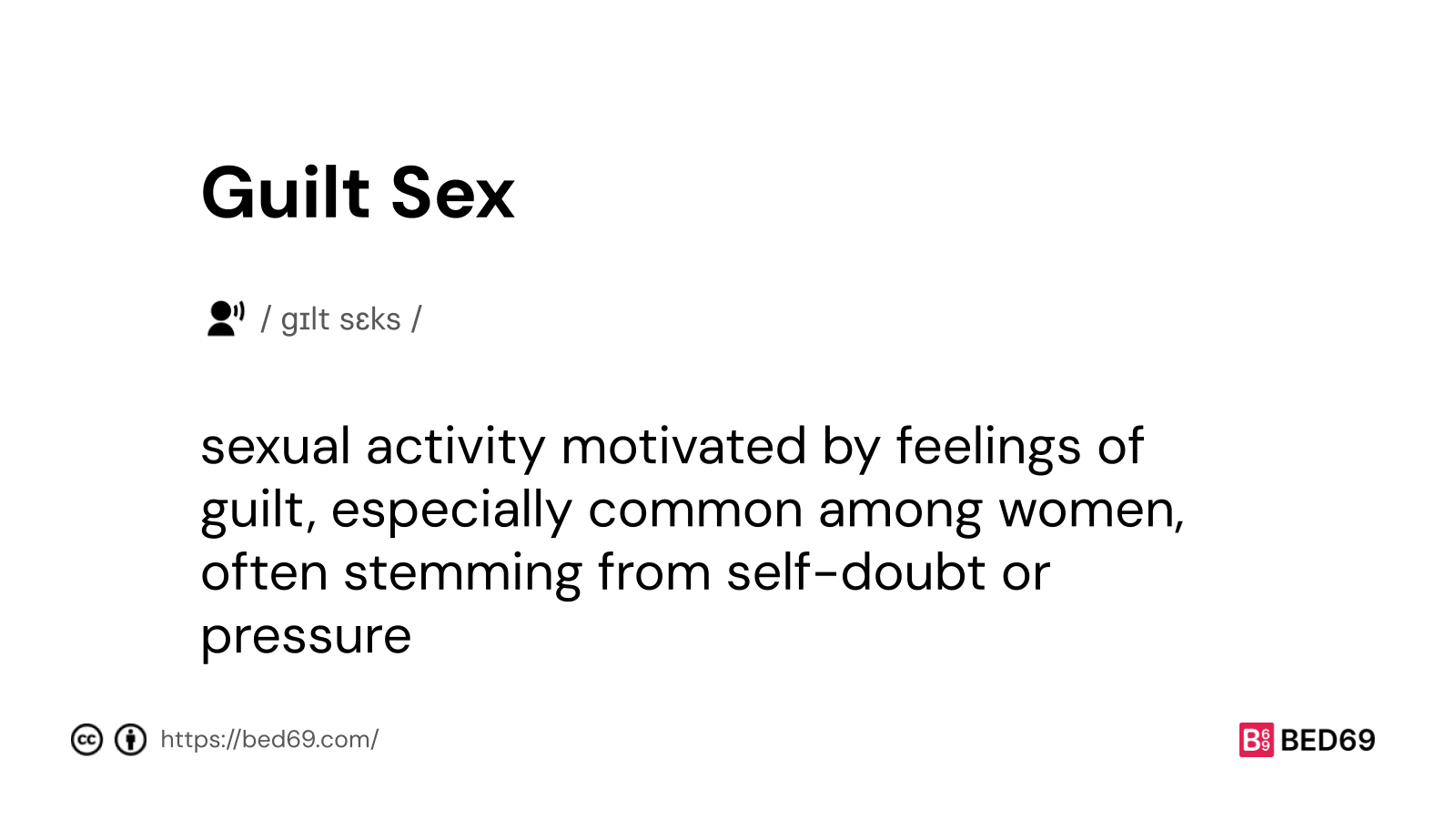 Guilt Sex - Word Definition