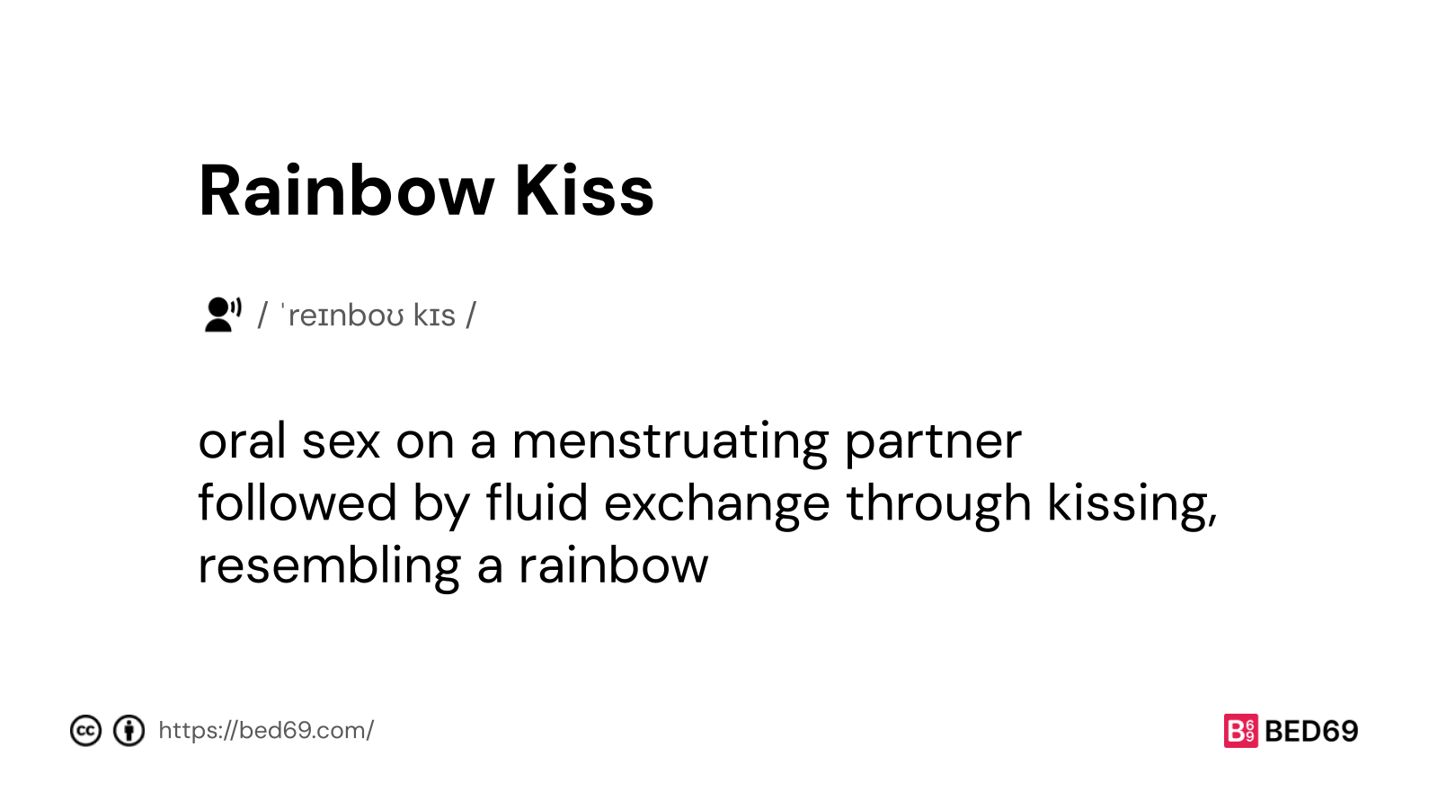 Rainbow Kiss - Word Definition