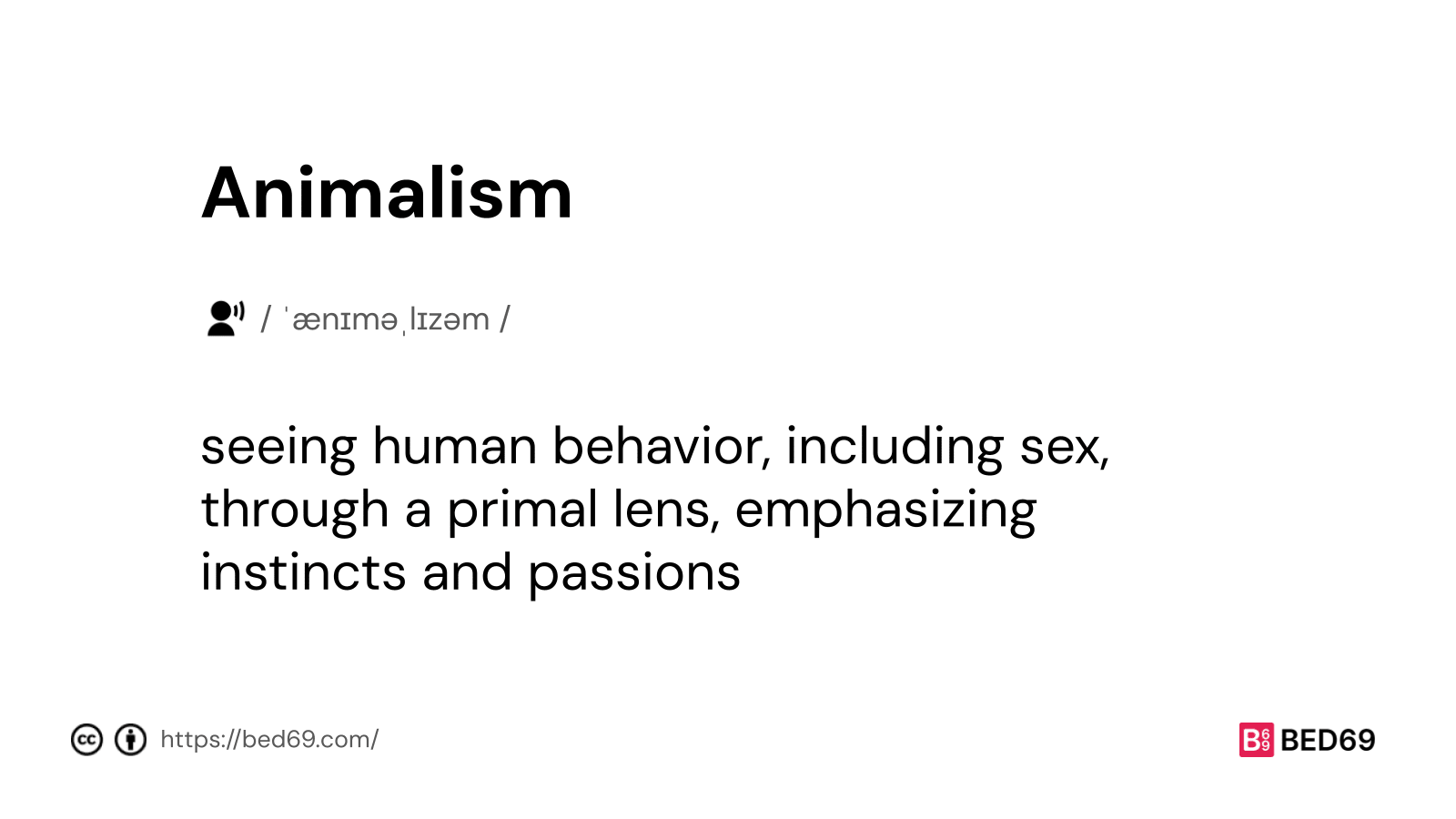 Animalism - Word Definition