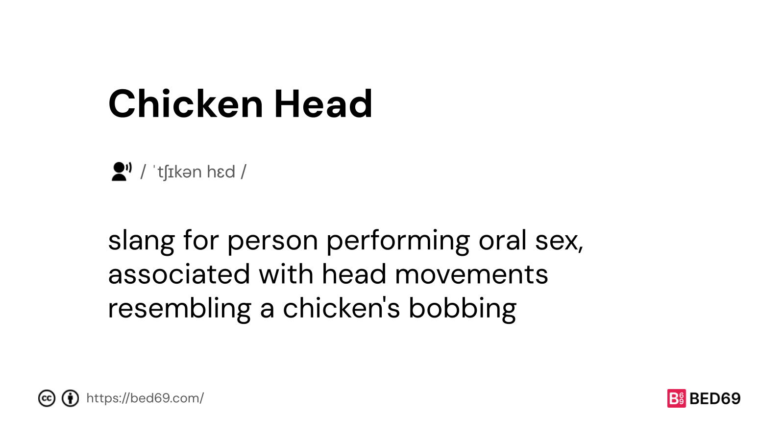 Chicken Head - Word Definition