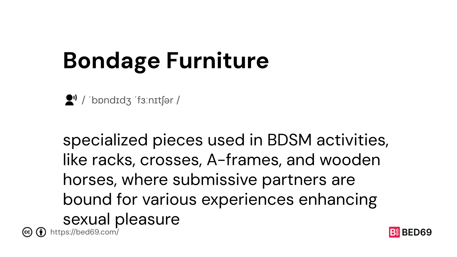Bondage Furniture - Word Definition