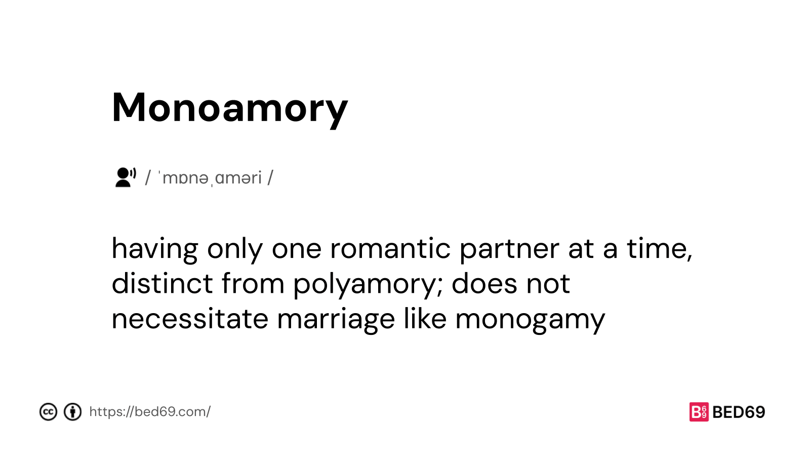 Monoamory - Word Definition