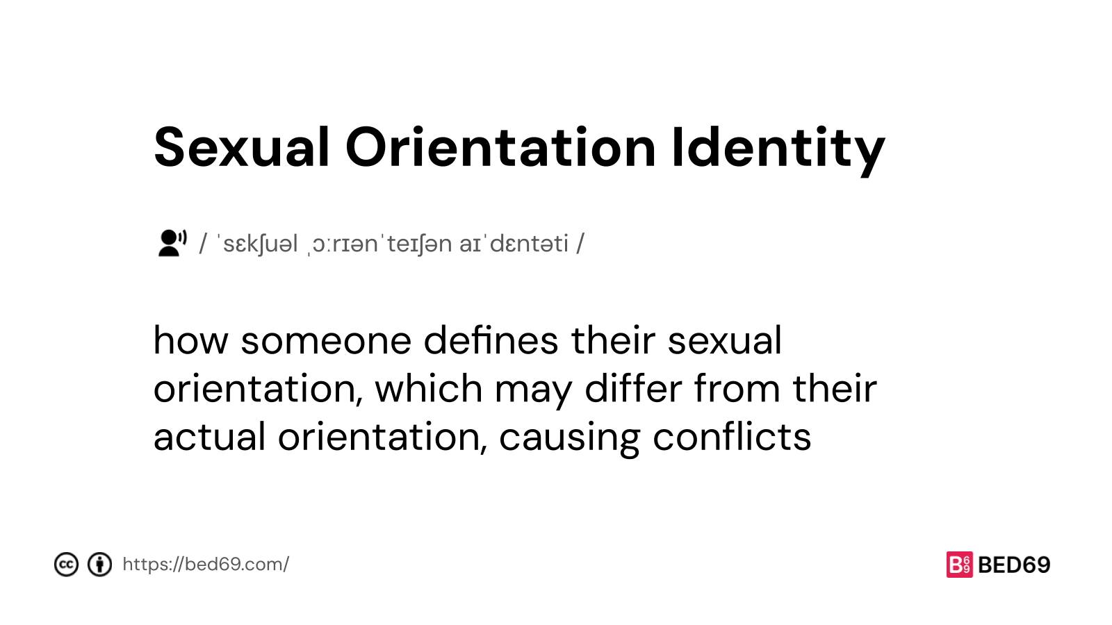 Sexual Orientation Identity - Word Definition